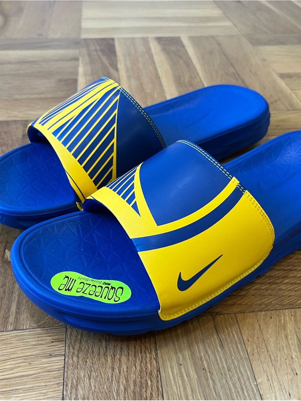 Golden State Warriors Nike benassi solarsoft 2 slides men’s size 12 NWOT